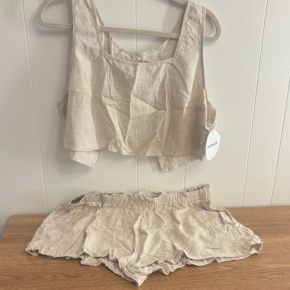 Women's Beige Two-Piece set
